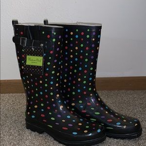 Western chief polka dot rain boots